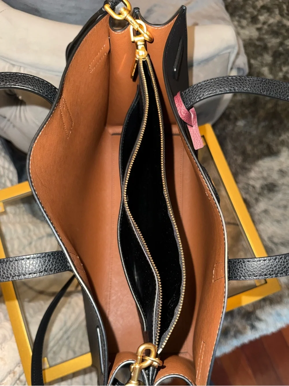 Tory Burch black pebbled